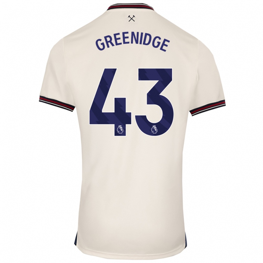 נשים ויל גרינידג׳ #43 לבן מלוכלך הרחק ג'רזי 2025/26 חולצה קצרה
