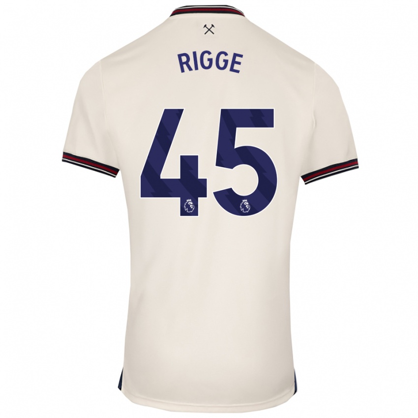 נשים דניאל ריג' #45 לבן מלוכלך הרחק ג'רזי 2025/26 חולצה קצרה