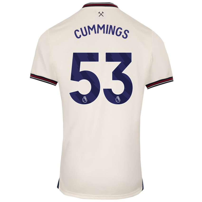 נשים דניאל קאמינגס #53 לבן מלוכלך הרחק ג'רזי 2025/26 חולצה קצרה