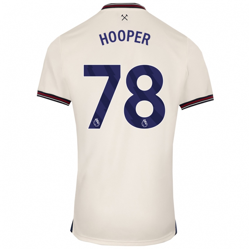 נשים Finley Hooper #78 לבן מלוכלך הרחק ג'רזי 2025/26 חולצה קצרה