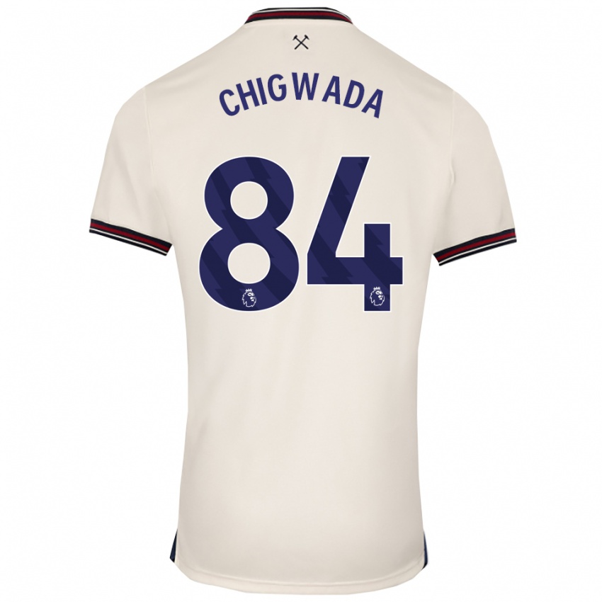 נשים דייוויד צ׳יגוואדה #84 לבן מלוכלך הרחק ג'רזי 2025/26 חולצה קצרה