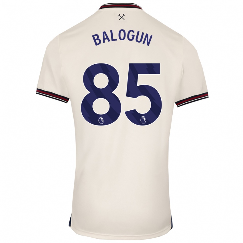 נשים Majid Balogun #85 לבן מלוכלך הרחק ג'רזי 2025/26 חולצה קצרה