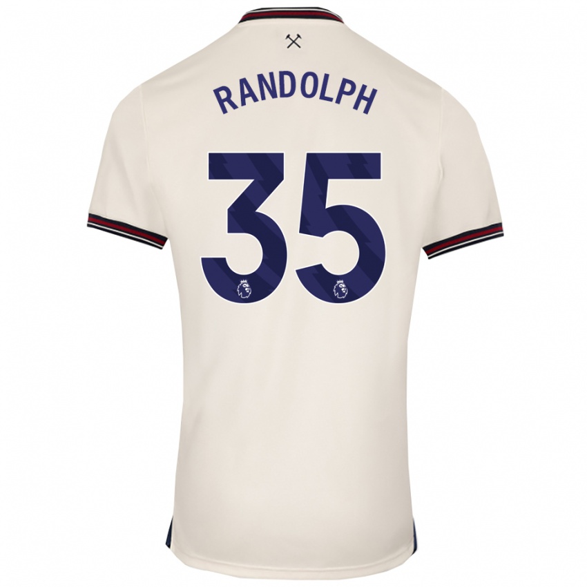 נשים דארן רנדולף #35 לבן מלוכלך הרחק ג'רזי 2025/26 חולצה קצרה