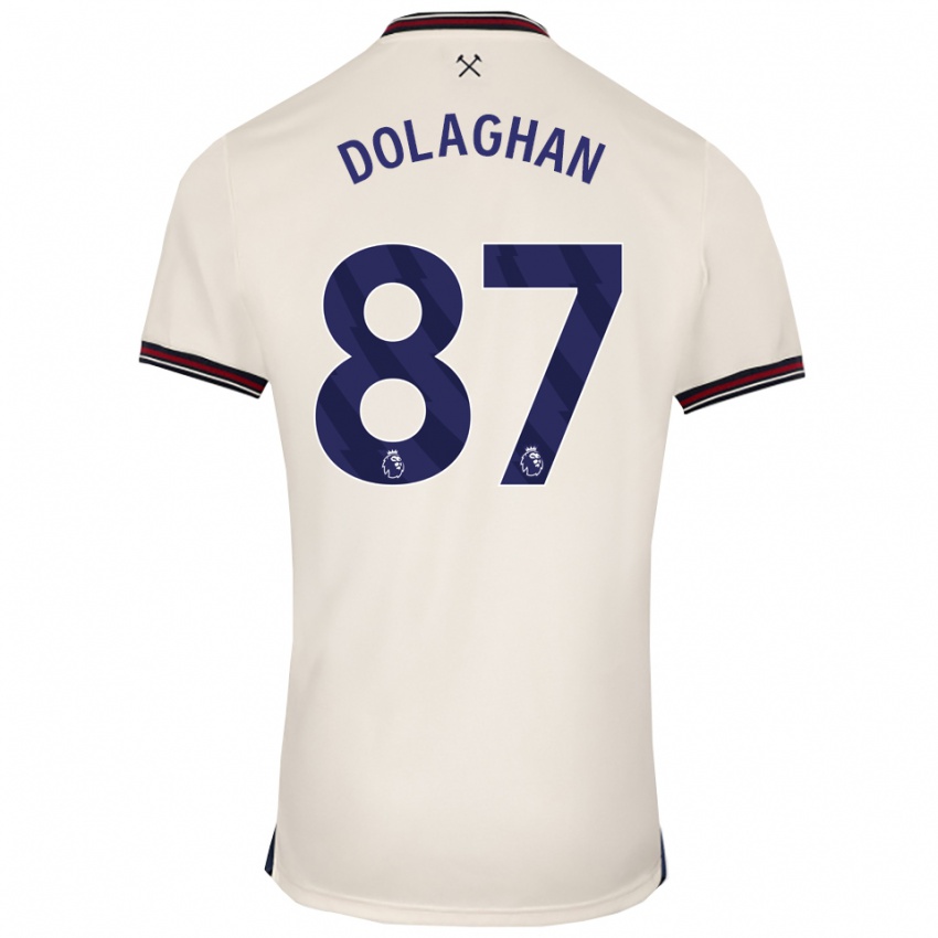 נשים בראד דולאהאן #87 לבן מלוכלך הרחק ג'רזי 2025/26 חולצה קצרה