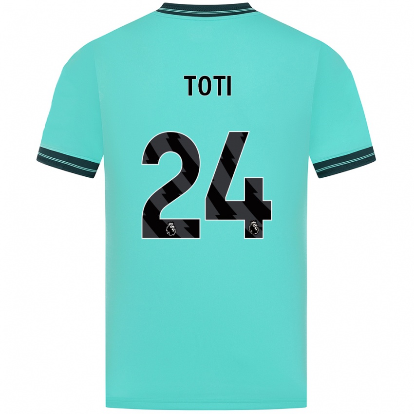 נשים טוטי #24 תכלת ירוק הרחק ג'רזי 2025/26 חולצה קצרה