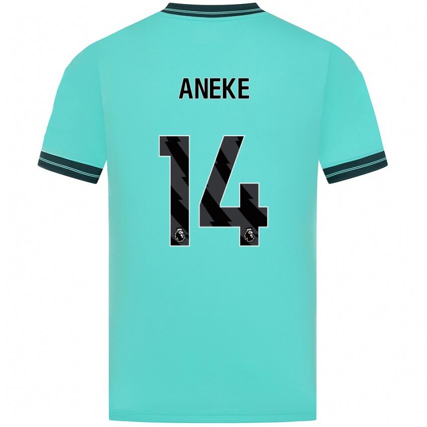 נשים Aaron Aneke #14 תכלת ירוק הרחק ג'רזי 2025/26 חולצה קצרה