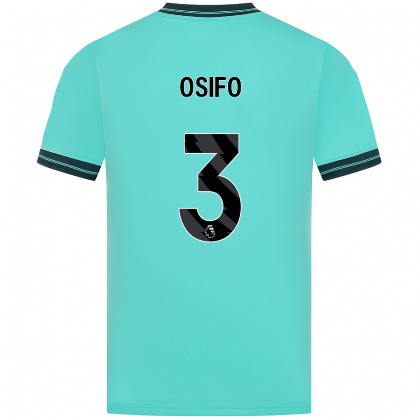נשים דייוויד אוסיפו #3 תכלת ירוק הרחק ג'רזי 2025/26 חולצה קצרה