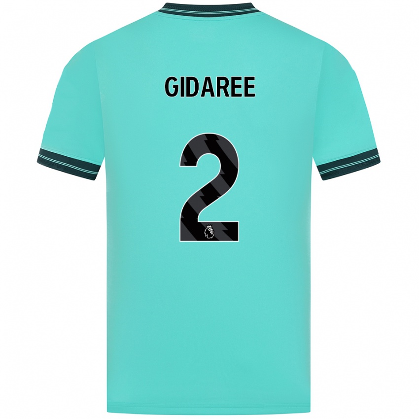 נשים ג'וש גידארי #2 תכלת ירוק הרחק ג'רזי 2025/26 חולצה קצרה