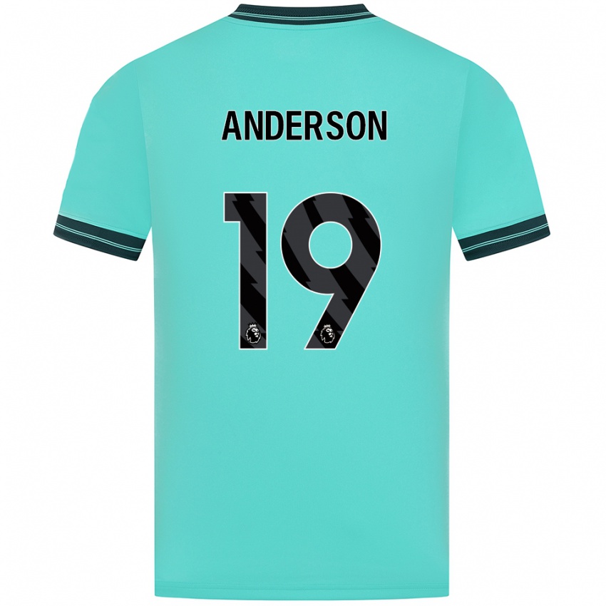 נשים בקי אנדרסון #19 תכלת ירוק הרחק ג'רזי 2025/26 חולצה קצרה
