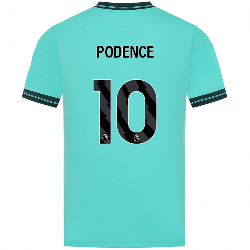 נשים דניאל פודנסה #10 תכלת ירוק הרחק ג'רזי 2025/26 חולצה קצרה