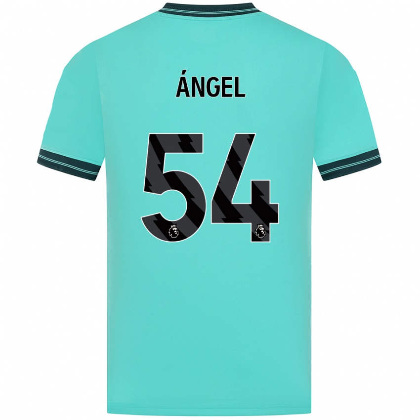 נשים Dani Ángel #54 תכלת ירוק הרחק ג'רזי 2025/26 חולצה קצרה