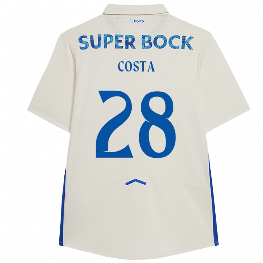 נשים ברונו קושטה #28 לבן כחול ג'רזי קיט שלישי 2025/26 חולצה קצרה