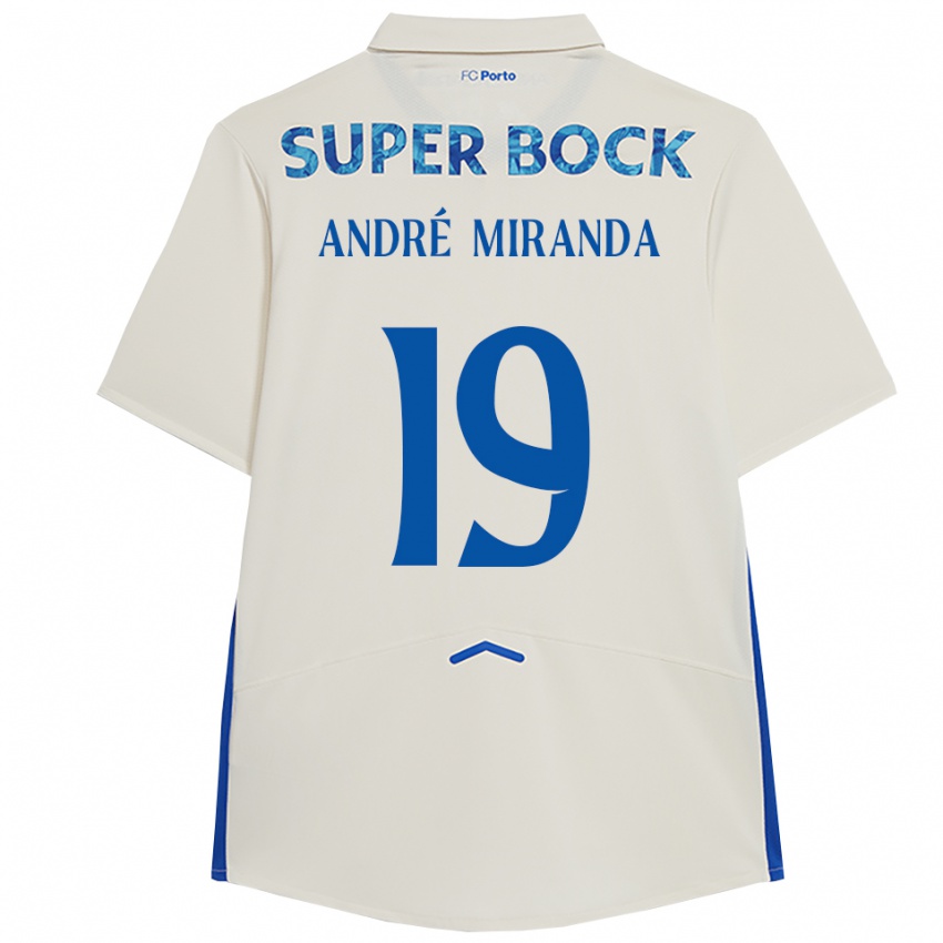 נשים André Miranda #19 לבן כחול ג'רזי קיט שלישי 2025/26 חולצה קצרה