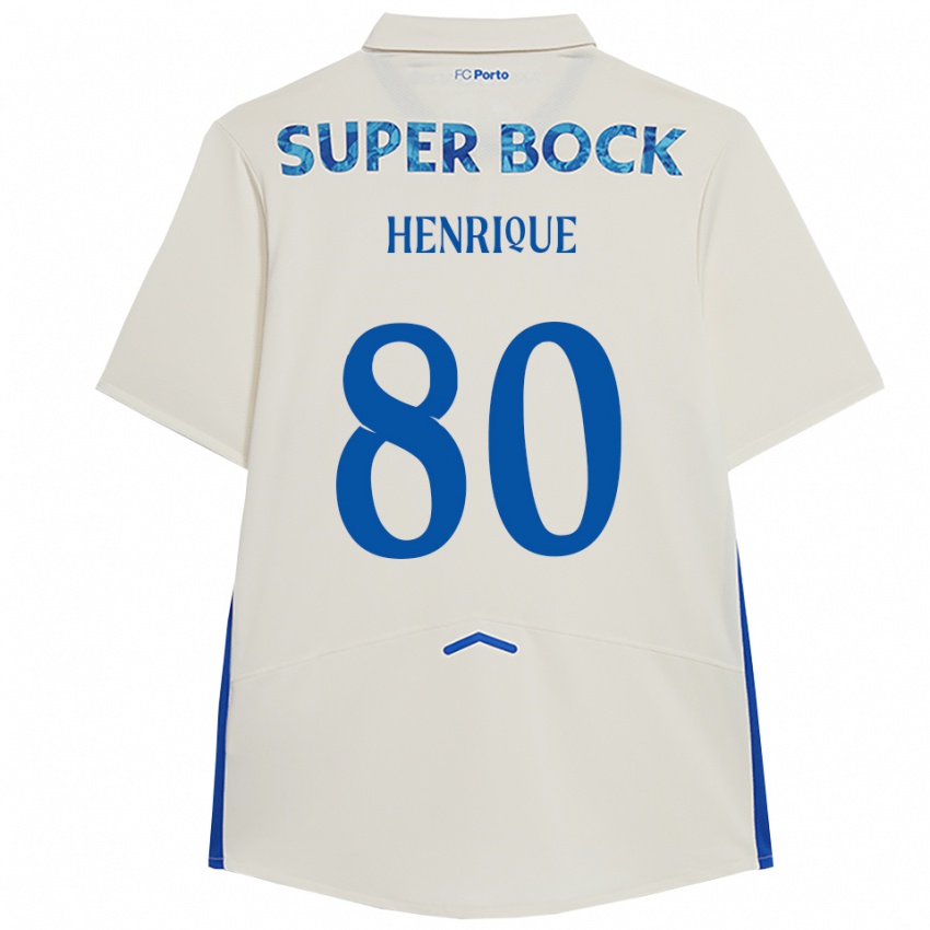 נשים קאיו הנריק דיאוגו דומינגוס #80 לבן כחול ג'רזי קיט שלישי 2025/26 חולצה קצרה