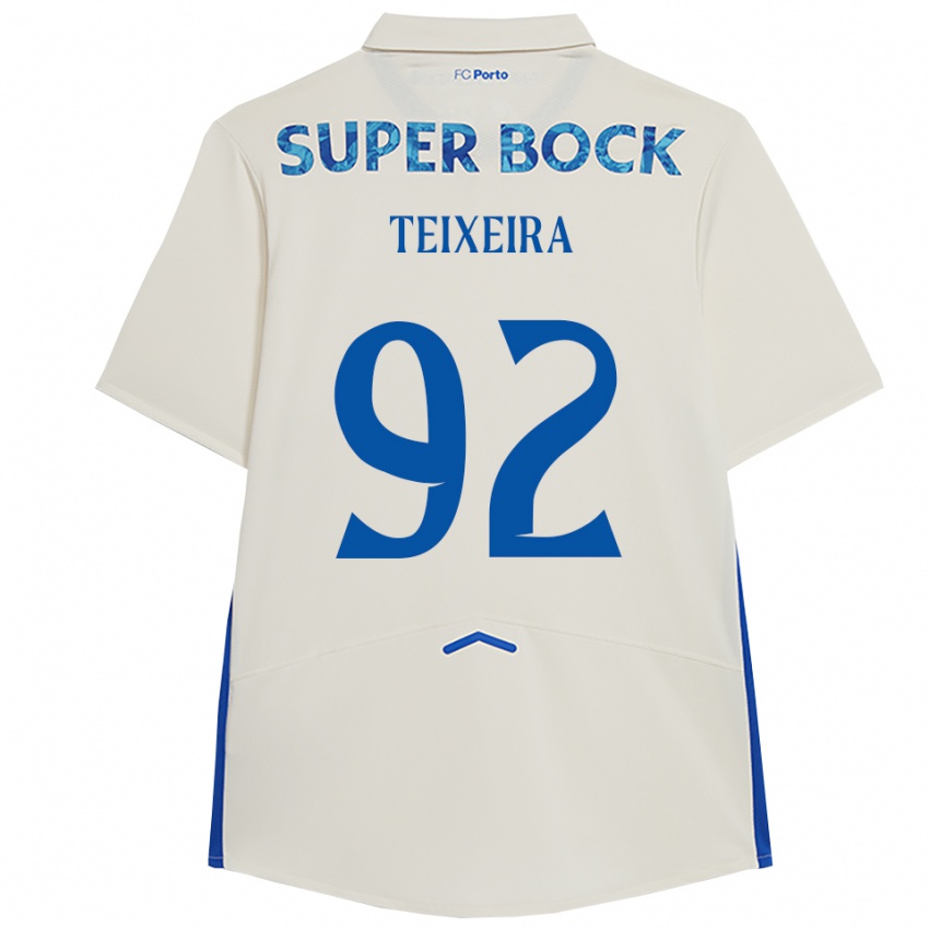 נשים ז'ואאו טשיירה #92 לבן כחול ג'רזי קיט שלישי 2025/26 חולצה קצרה