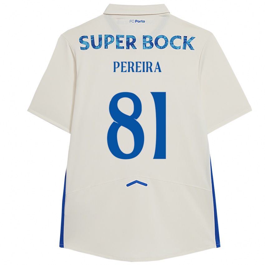 נשים Martim Pereira #81 לבן כחול ג'רזי קיט שלישי 2025/26 חולצה קצרה