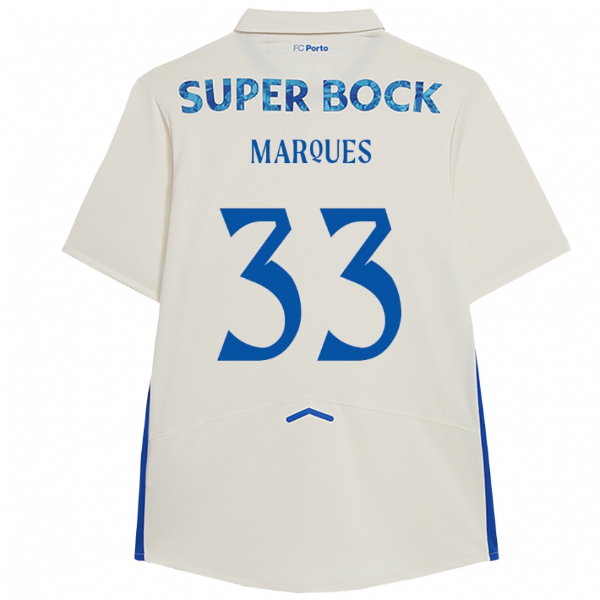 נשים Bárbara Marques #33 לבן כחול ג'רזי קיט שלישי 2025/26 חולצה קצרה
