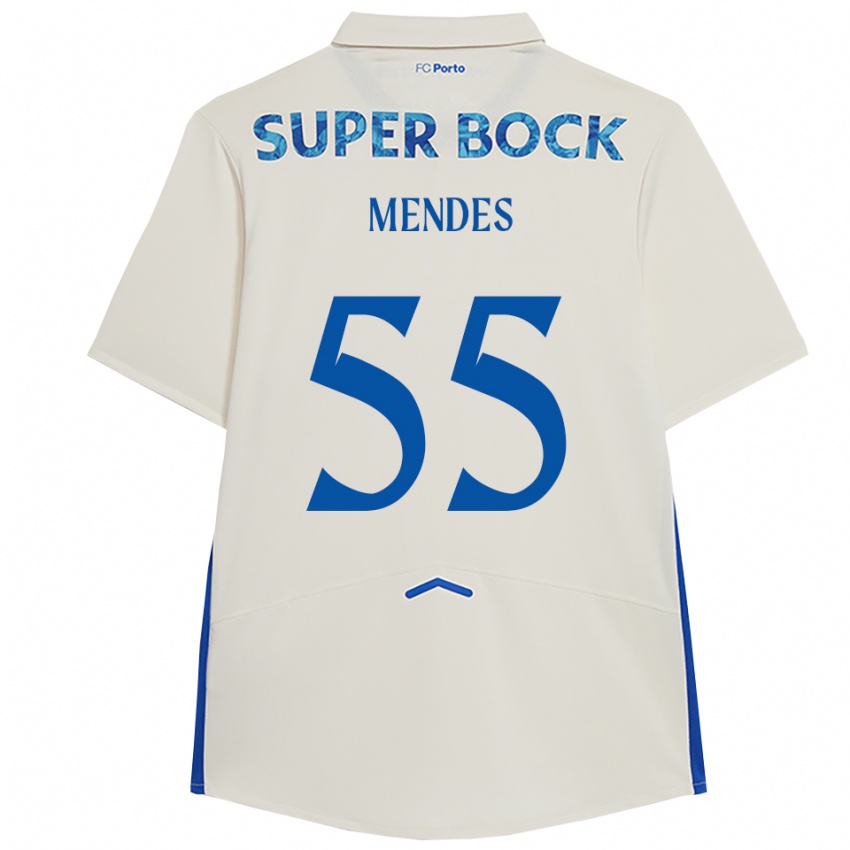 נשים ז'ואאו דה אסיס מוריירה #55 לבן כחול ג'רזי קיט שלישי 2025/26 חולצה קצרה