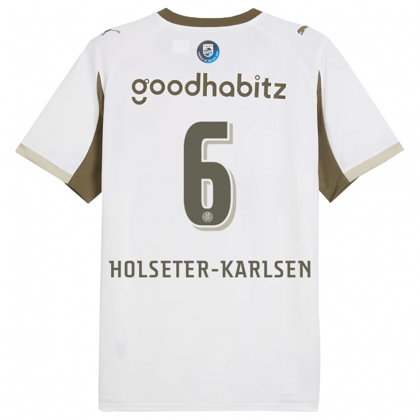 נשים Philip Holseter-Karlsen #6 לבן אפור ג'רזי קיט שלישי 2025/26 חולצה קצרה