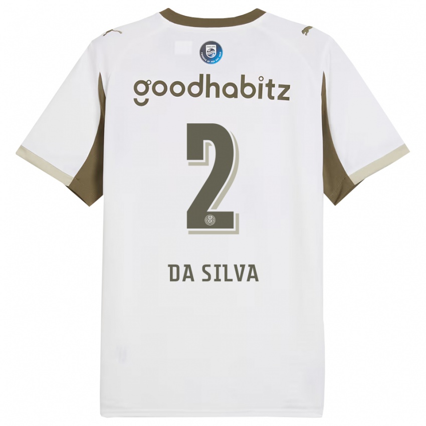 נשים Aston Da Silva #2 לבן אפור ג'רזי קיט שלישי 2025/26 חולצה קצרה
