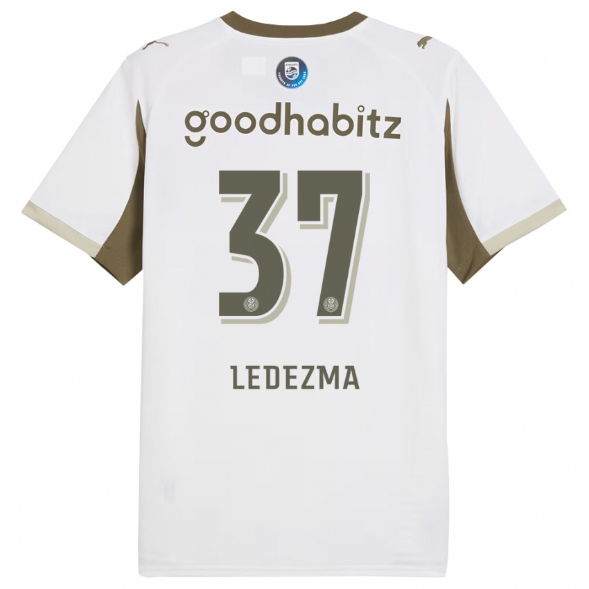 נשים ריצ'רד לדזמה #37 לבן אפור ג'רזי קיט שלישי 2025/26 חולצה קצרה