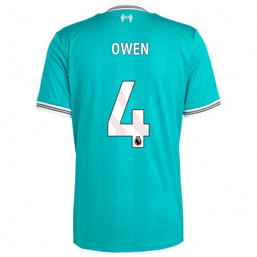 נשים Harvey Owen #4 ירוק לבן ג'רזי קיט שלישי 2025/26 חולצה קצרה