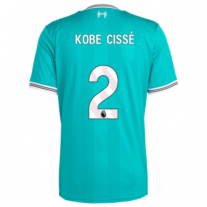 נשים Prince Kobe Cissé #2 ירוק לבן ג'רזי קיט שלישי 2025/26 חולצה קצרה
