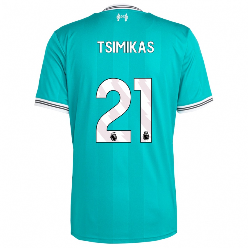 נשים קונסטנטינוס צימיקאס #21 ירוק לבן ג'רזי קיט שלישי 2025/26 חולצה קצרה