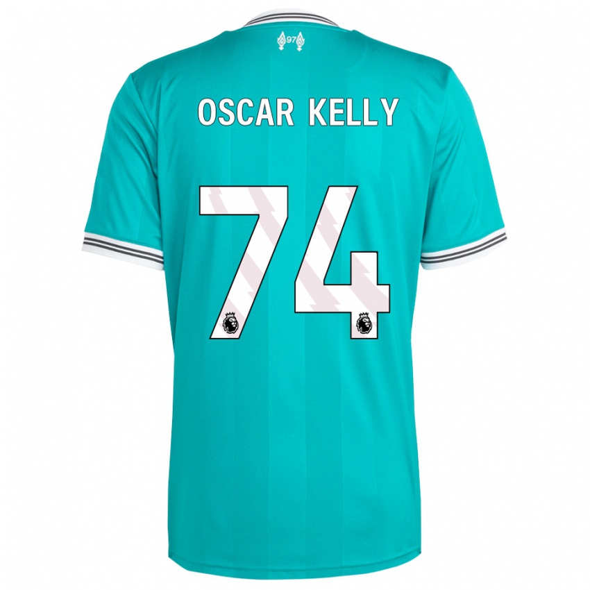 נשים אוסקר קלי #74 ירוק לבן ג'רזי קיט שלישי 2025/26 חולצה קצרה