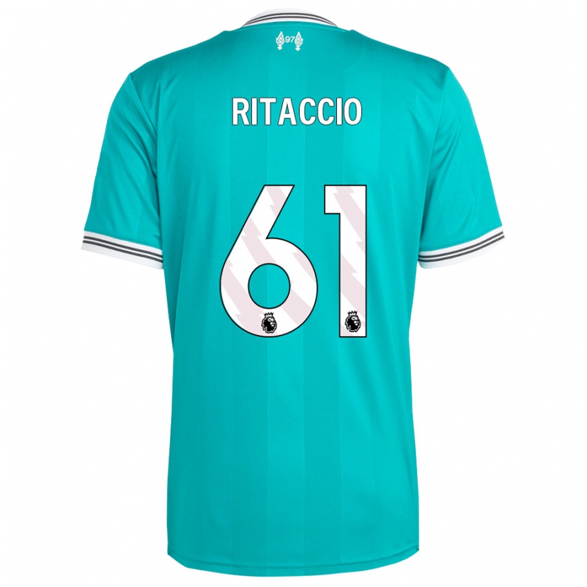 נשים מטאו ריטאצ׳יו #61 ירוק לבן ג'רזי קיט שלישי 2025/26 חולצה קצרה