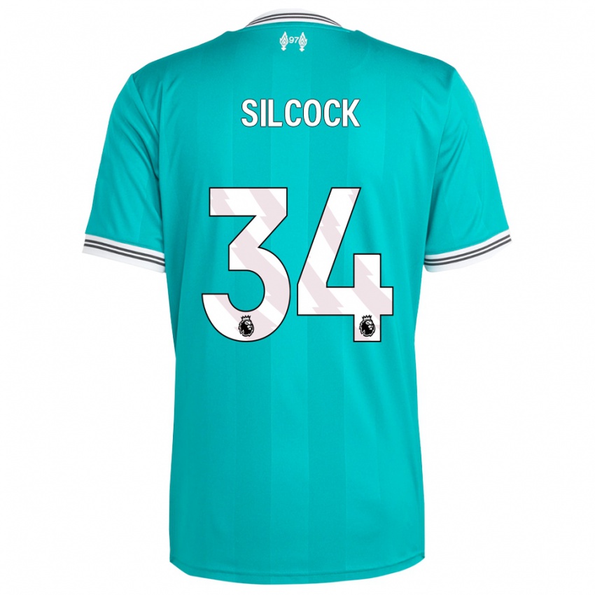 נשים Hannah Silcock #34 ירוק לבן ג'רזי קיט שלישי 2025/26 חולצה קצרה