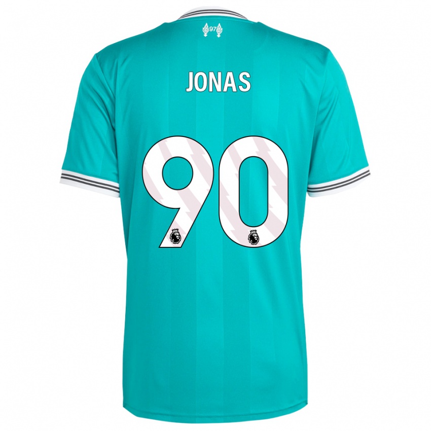 נשים לי ג'ונאס #90 ירוק לבן ג'רזי קיט שלישי 2025/26 חולצה קצרה