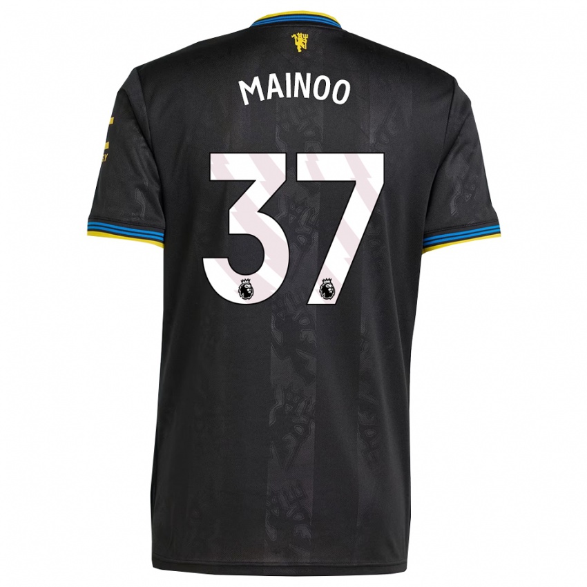 נשים Kobbie Mainoo #37 שחור צהוב כחול ג'רזי קיט שלישי 2025/26 חולצה קצרה