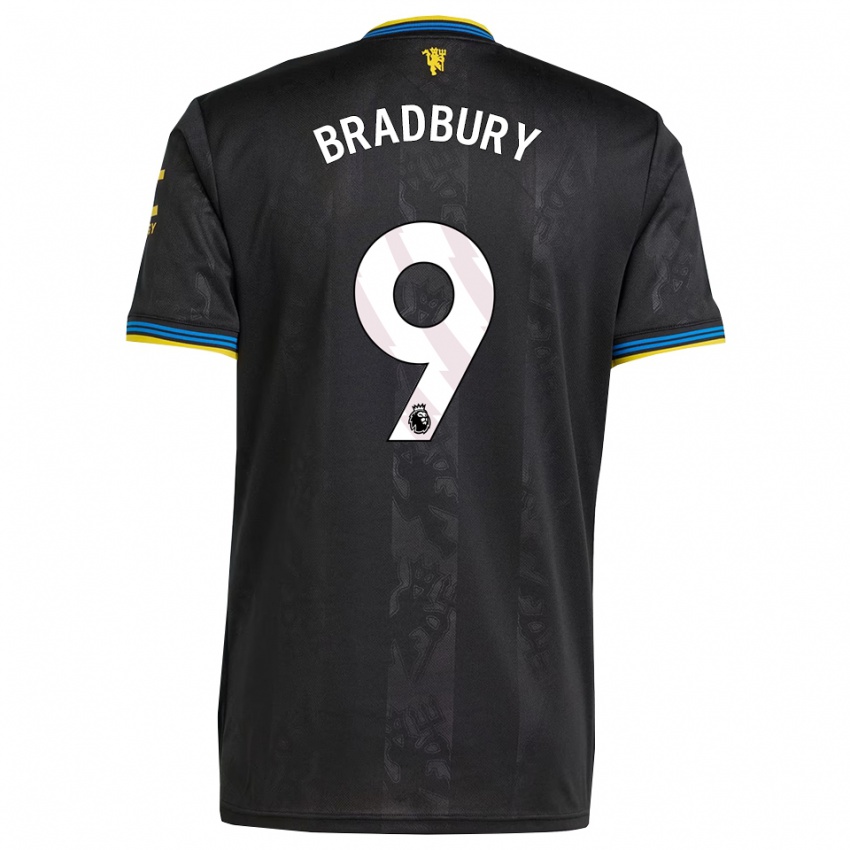 נשים Louie Bradbury #9 שחור צהוב כחול ג'רזי קיט שלישי 2025/26 חולצה קצרה