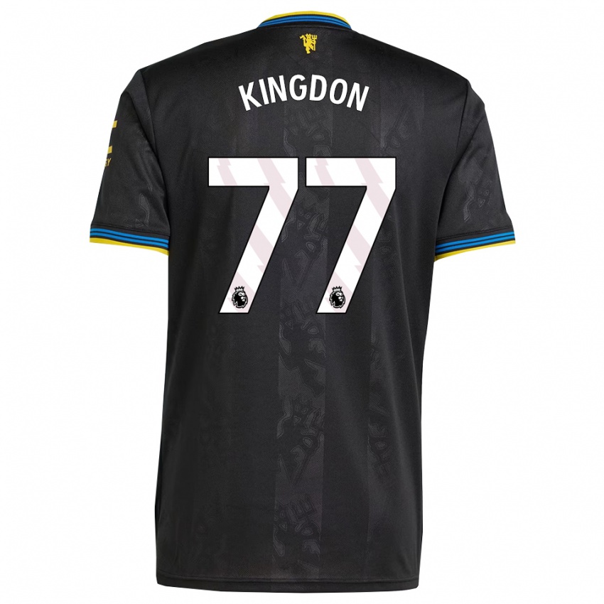 נשים ג'ק קינגדון #77 שחור צהוב כחול ג'רזי קיט שלישי 2025/26 חולצה קצרה