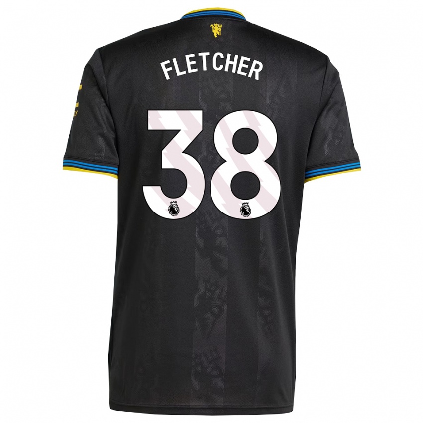 נשים ג'ק פלטשר #38 שחור צהוב כחול ג'רזי קיט שלישי 2025/26 חולצה קצרה