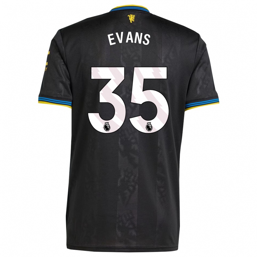 נשים ג'וני אוונס #35 שחור צהוב כחול ג'רזי קיט שלישי 2025/26 חולצה קצרה