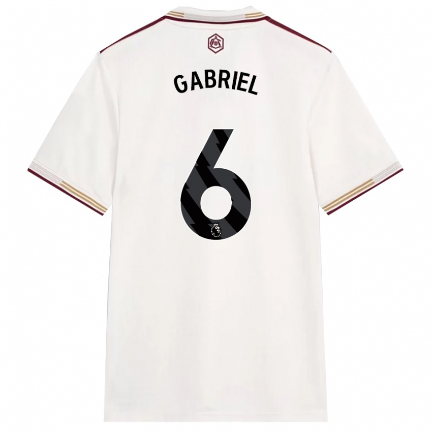 נשים גבריאל #6 לבן מלוכלך בורדו ג'רזי קיט שלישי 2025/26 חולצה קצרה