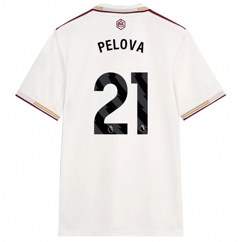 נשים ויקטוריה פלובה #21 לבן מלוכלך בורדו ג'רזי קיט שלישי 2025/26 חולצה קצרה