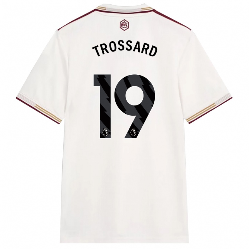נשים לאונרדו טרוסארד #19 לבן מלוכלך בורדו ג'רזי קיט שלישי 2025/26 חולצה קצרה