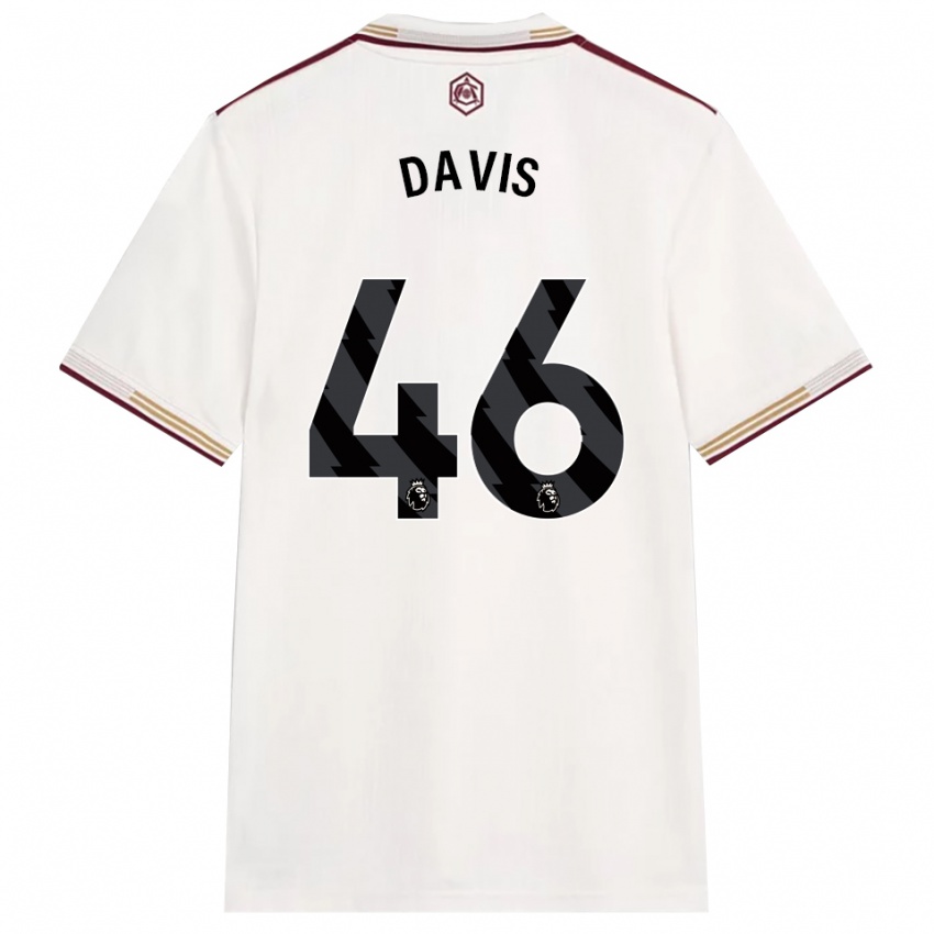 נשים המחיר של דייויס #46 לבן מלוכלך בורדו ג'רזי קיט שלישי 2025/26 חולצה קצרה