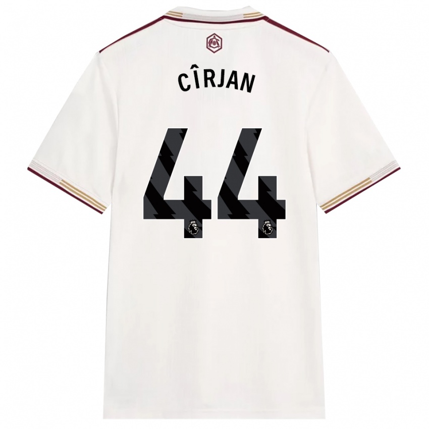 נשים קטאלין קירז'אן #44 לבן מלוכלך בורדו ג'רזי קיט שלישי 2025/26 חולצה קצרה