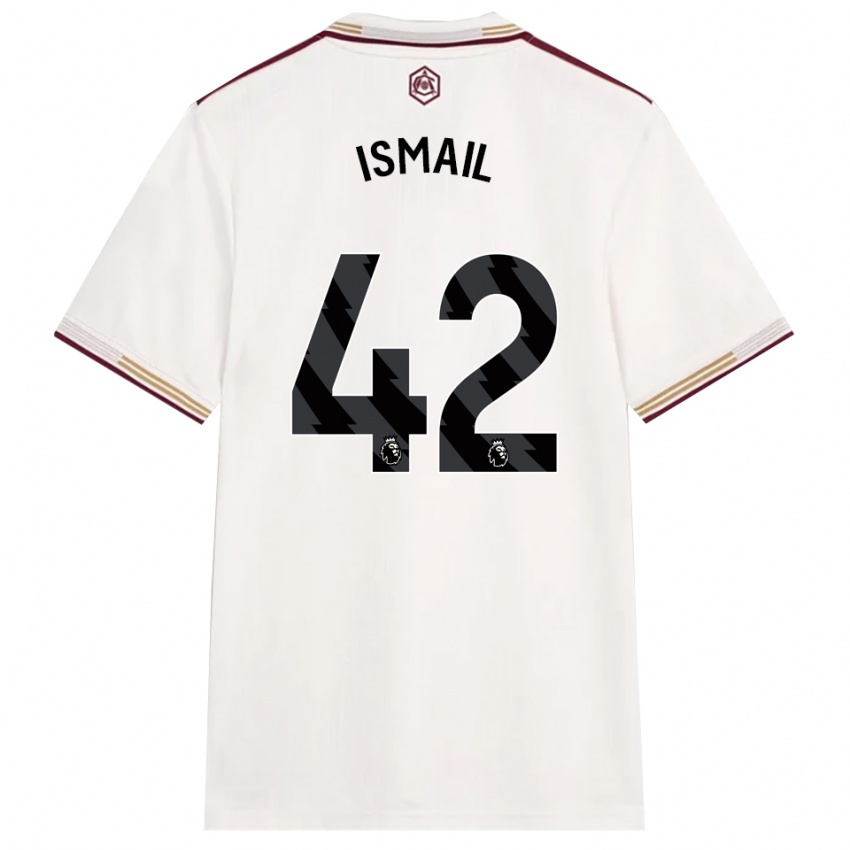 נשים קמרון איסמעיל #42 לבן מלוכלך בורדו ג'רזי קיט שלישי 2025/26 חולצה קצרה