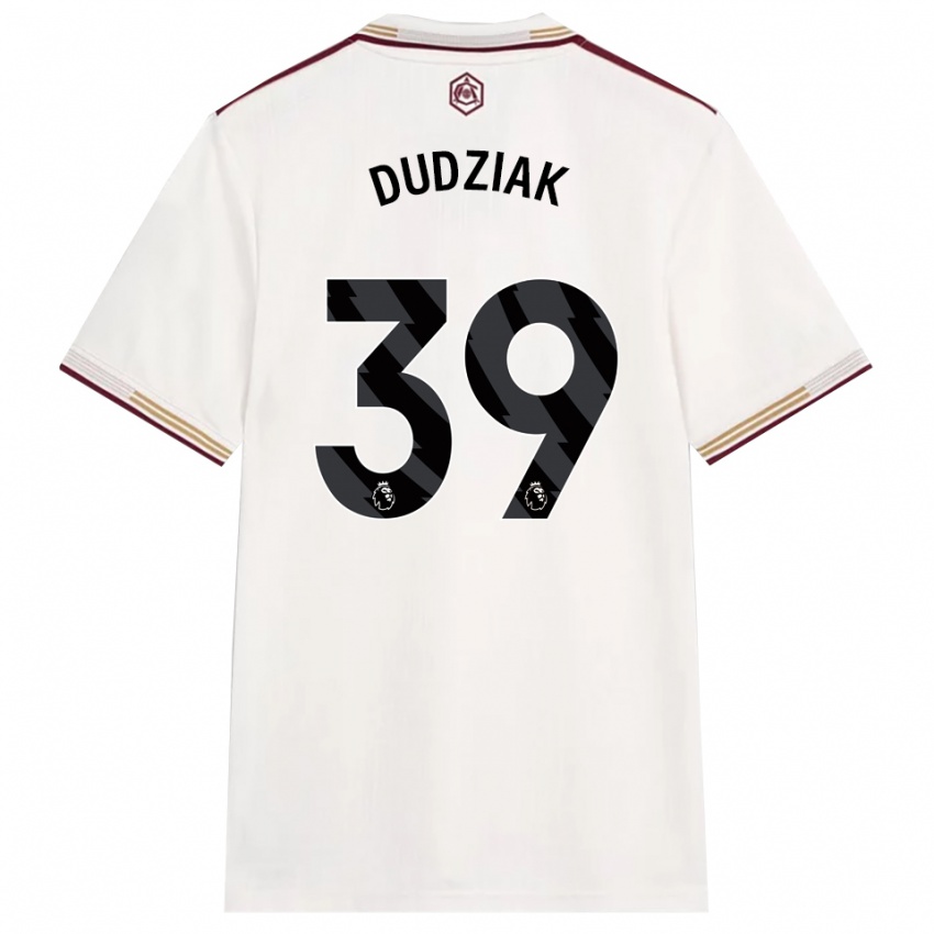 נשים הריסון דודזיאק #39 לבן מלוכלך בורדו ג'רזי קיט שלישי 2025/26 חולצה קצרה