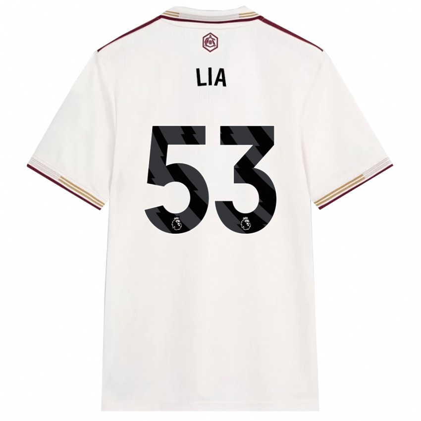 נשים ויויאן ליה #53 לבן מלוכלך בורדו ג'רזי קיט שלישי 2025/26 חולצה קצרה