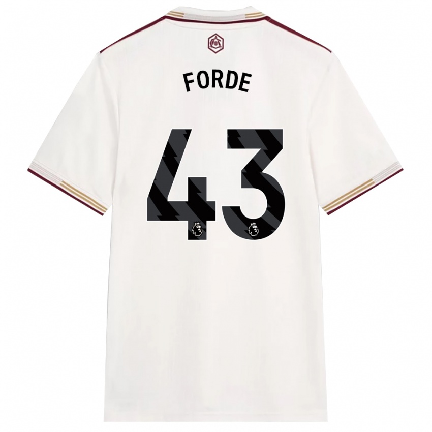 נשים רומרי פורדה #43 לבן מלוכלך בורדו ג'רזי קיט שלישי 2025/26 חולצה קצרה