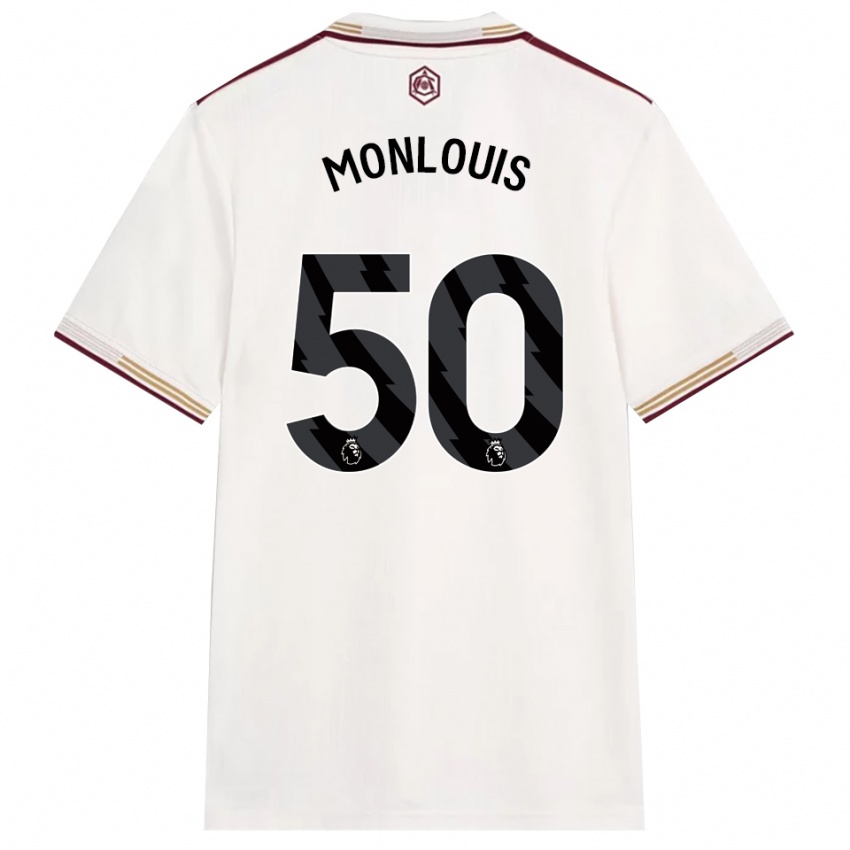 נשים זיין מונלואי #50 לבן מלוכלך בורדו ג'רזי קיט שלישי 2025/26 חולצה קצרה