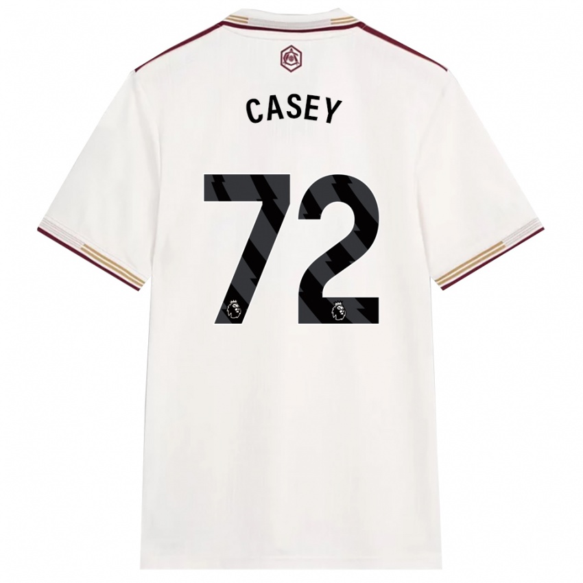 נשים דן קייסי #72 לבן מלוכלך בורדו ג'רזי קיט שלישי 2025/26 חולצה קצרה