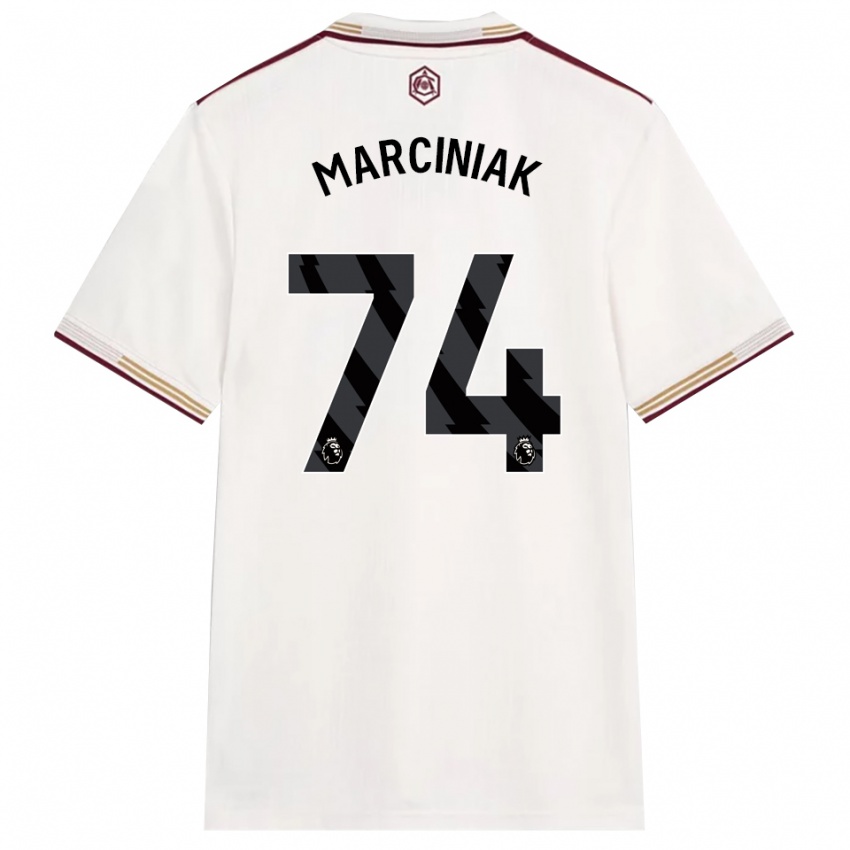 נשים Alex Marciniak #74 לבן מלוכלך בורדו ג'רזי קיט שלישי 2025/26 חולצה קצרה