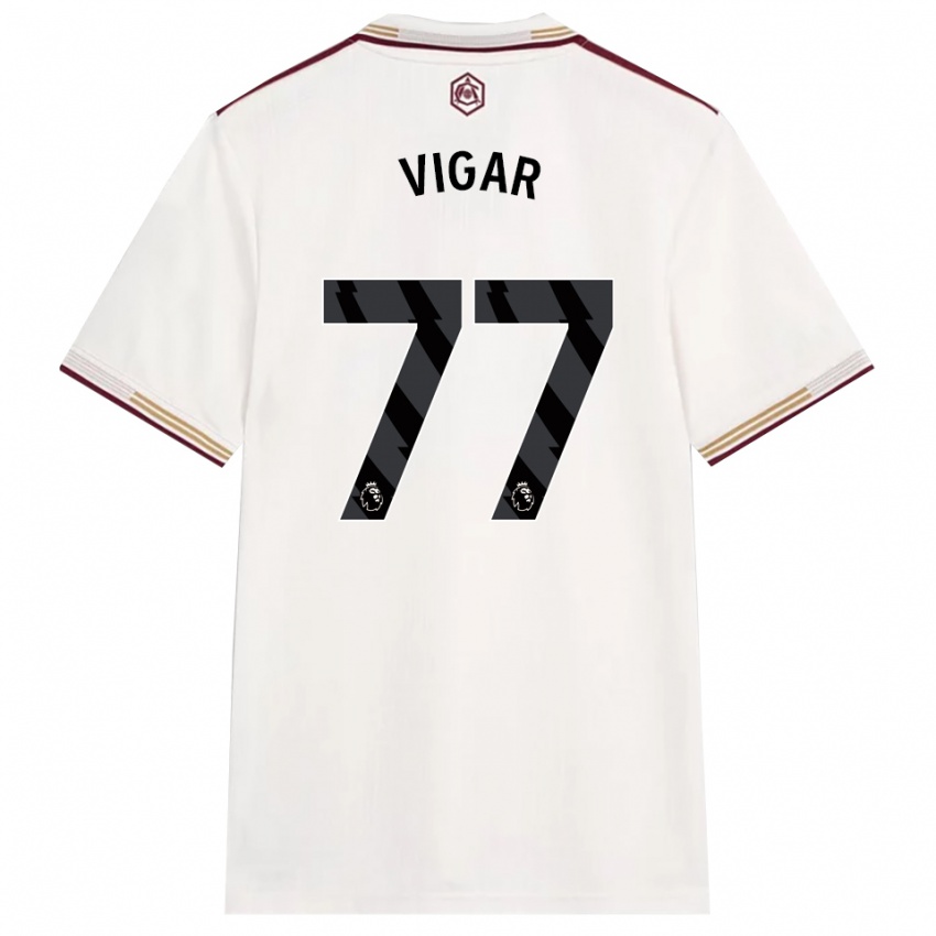 נשים בילי ויגר #77 לבן מלוכלך בורדו ג'רזי קיט שלישי 2025/26 חולצה קצרה